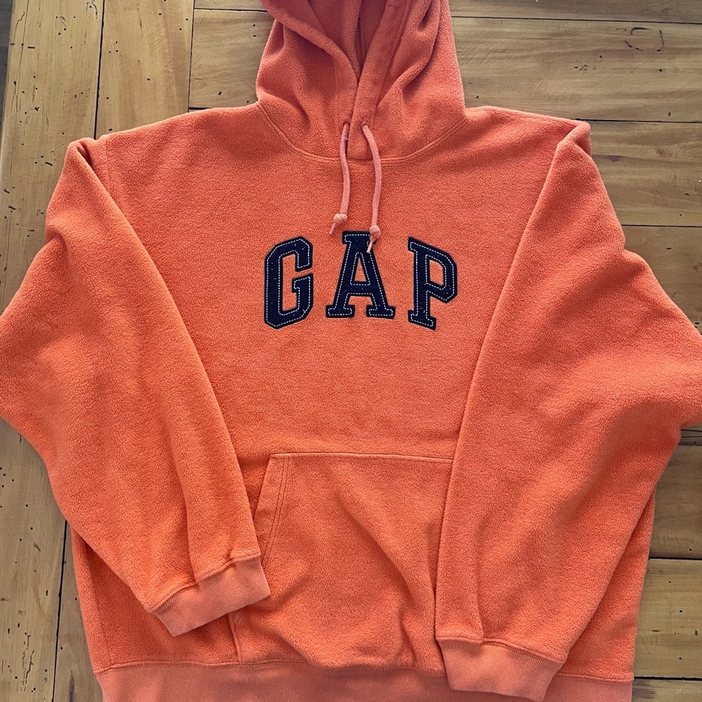 GAP Men's Bright Orange Hoodie